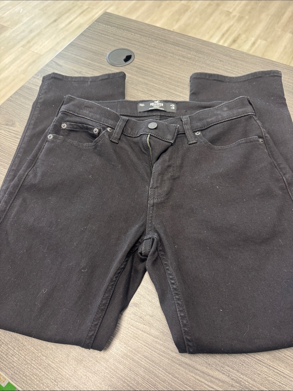 Hollister Men's Straight Black Jeans size 29/30